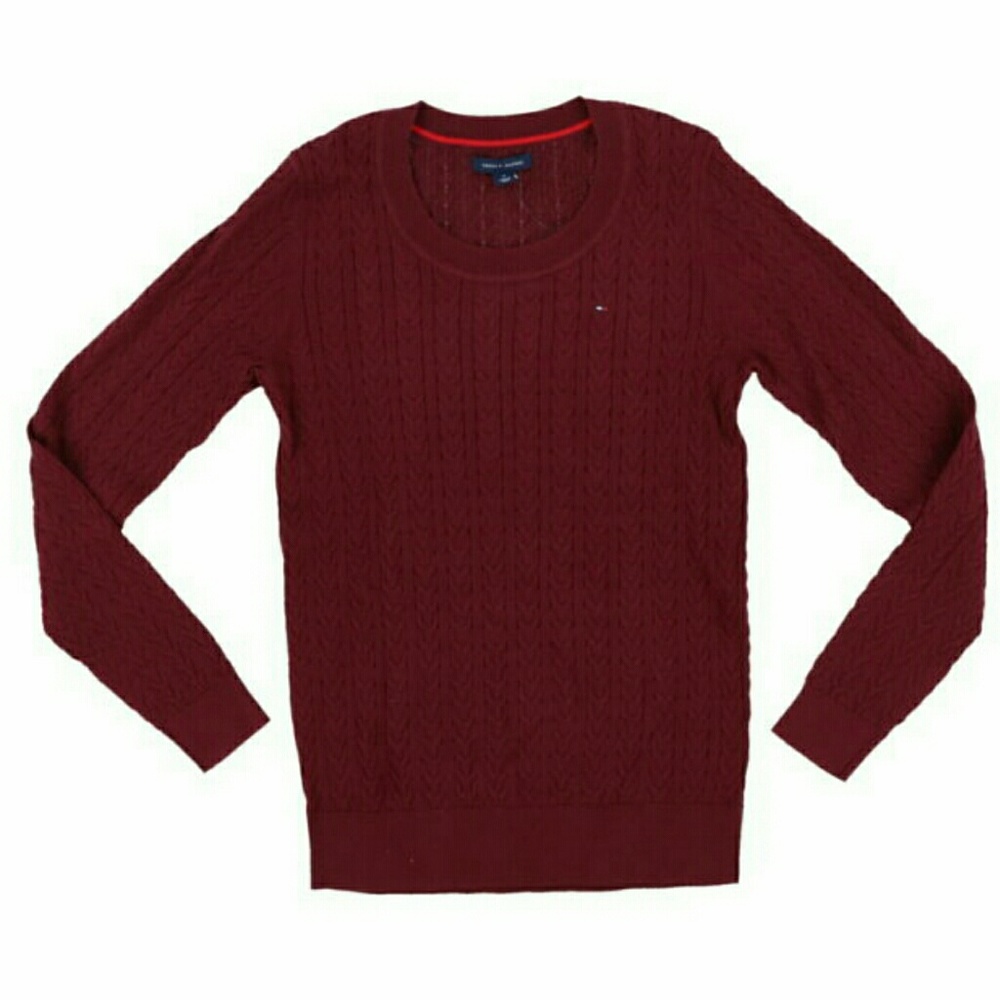 NWOT Cable-knit Sweater in Burgundy